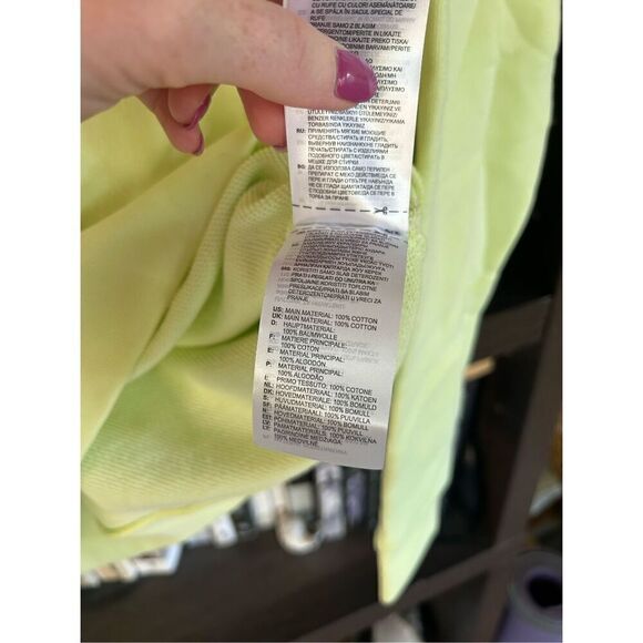 Adidas Yellow Trefoil Crewneck Sweatshirt Size Small - Picture 5 of 8